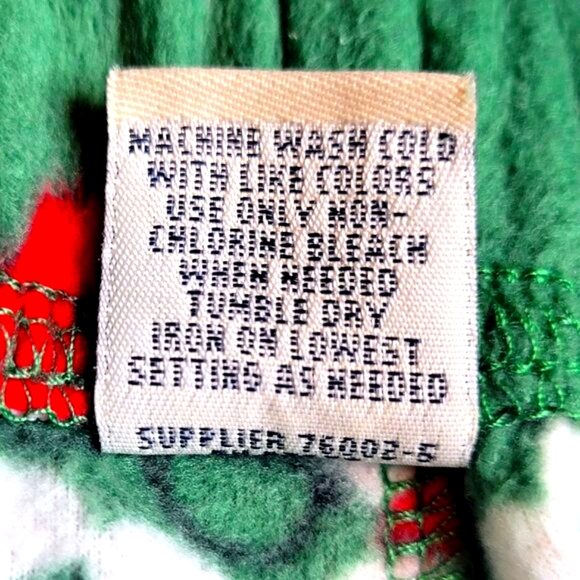 St John's Bay Men's Large Santa Fleece Pajama Pants Green Christmas Pockets SOFT - Picture 7 of 7